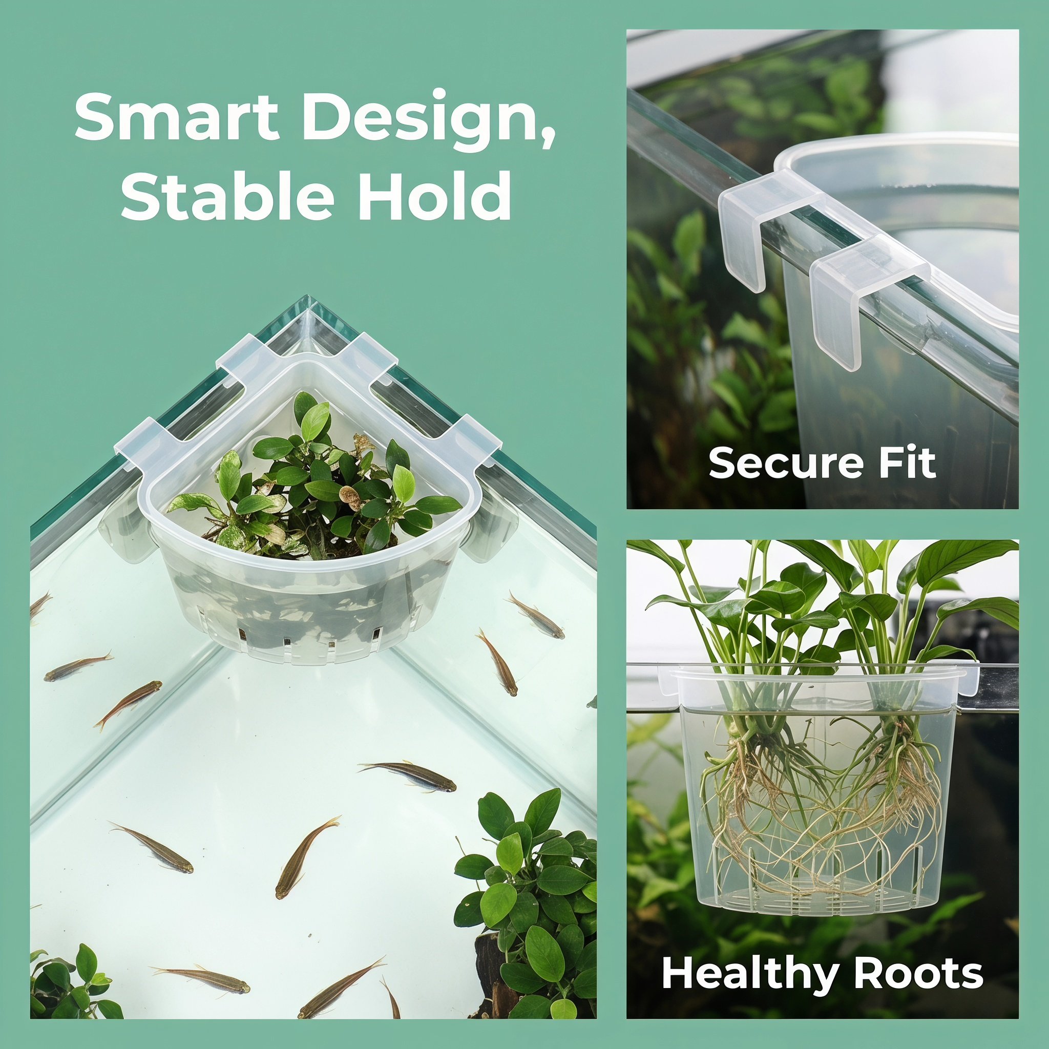 4 Buah Pot Plastik Gantung Sud - Planted Aquarium Aquascape ulasan dan harga